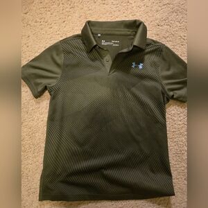 Youth Large Under Armour Green Polo Shirt for Versatile Style
